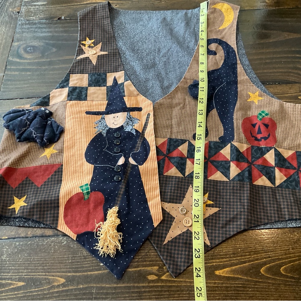 Halloween Themed Patchwork Vest - image 7